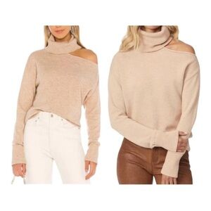 Paige Raundi open shoulder Wool Turtleneck sweater Size Medium